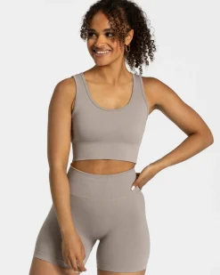 Sale Brassière Sensation « gris pierre » Femme Brassières De Sport