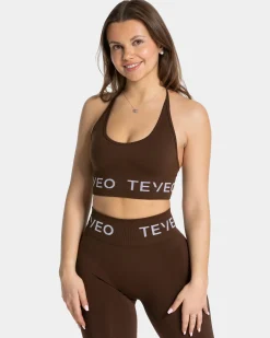 Fashion Brassière Signature Neckholder « marron foncé » Femme Brassières De Sport