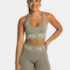 Sale Brassière Signature Neckholder « Kaki » Femme Brassières De Sport