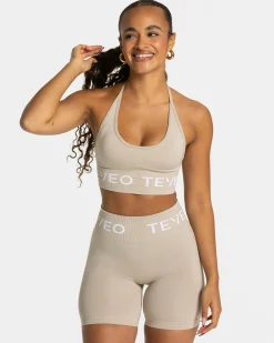 Discount Brassière Signature Neckholder « Latte » Femme Brassières De Sport