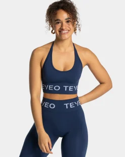 New Brassière Signature Neckholder « bleu foncé » Femme Brassières De Sport