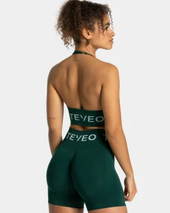 Online Brassière Signature Neckholder « vert foncé » Femme Brassières De Sport