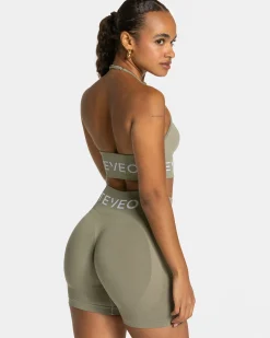 Sale Brassière Signature Neckholder « Kaki » Femme Brassières De Sport