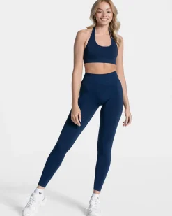 New Brassière Signature Neckholder « bleu foncé » Femme Brassières De Sport