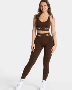 Fashion Brassière Signature Neckholder « marron foncé » Femme Brassières De Sport