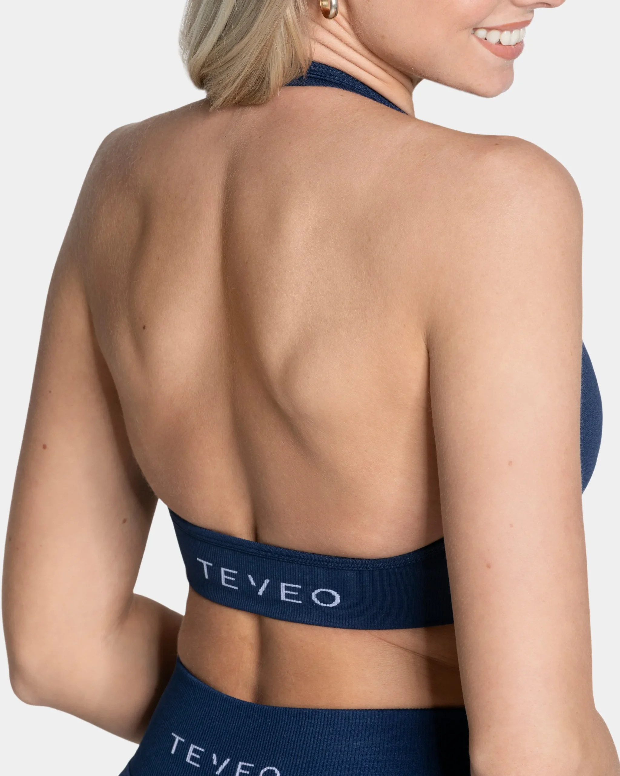 New Brassière Signature Neckholder « bleu foncé » Femme Brassières De Sport