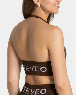 Fashion Brassière Signature Neckholder « marron foncé » Femme Brassières De Sport
