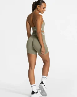 Sale Brassière Signature Neckholder « Kaki » Femme Brassières De Sport