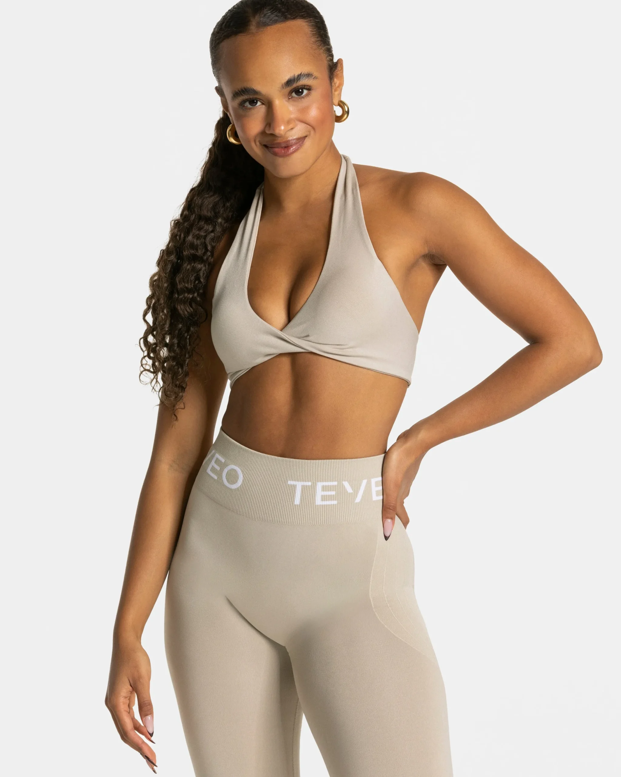 Fashion Brassière Signature Twisted « Latte » Femme Brassières De Sport