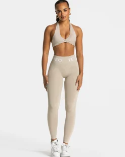 Fashion Brassière Signature Twisted « Latte » Femme Brassières De Sport