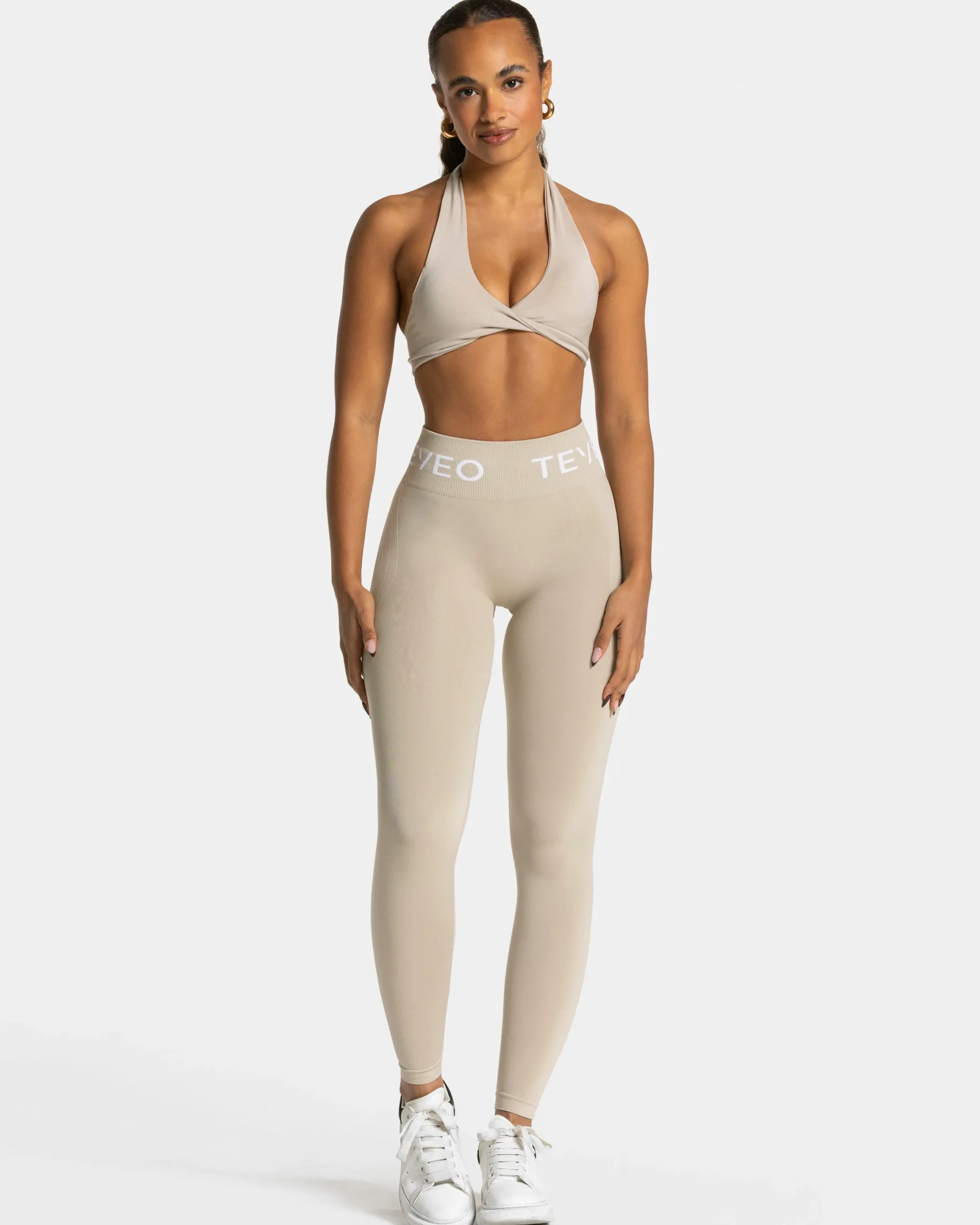 Fashion Brassière Signature Twisted « Latte » Femme Brassières De Sport