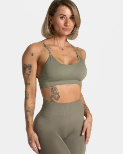 Clearance Brassière Timeless Pro « kaki » Femme Brassières De Sport