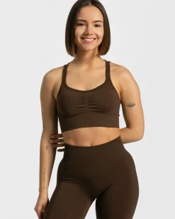 Online Brassière Timeless Scrunch « marron foncé » Femme Brassières De Sport