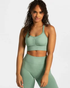New Brassière Timeless Scrunch « vert sauge » Femme Brassières De Sport