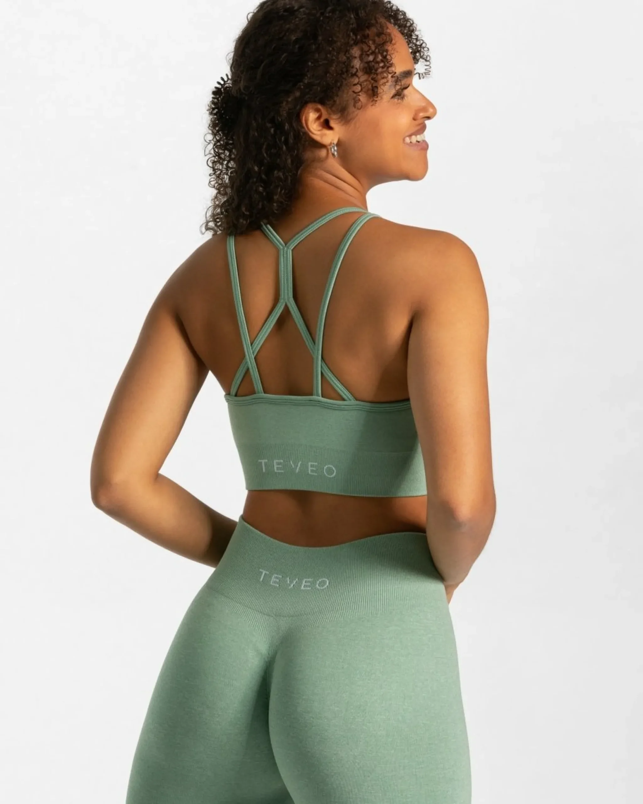 New Brassière Timeless Scrunch « vert sauge » Femme Brassières De Sport