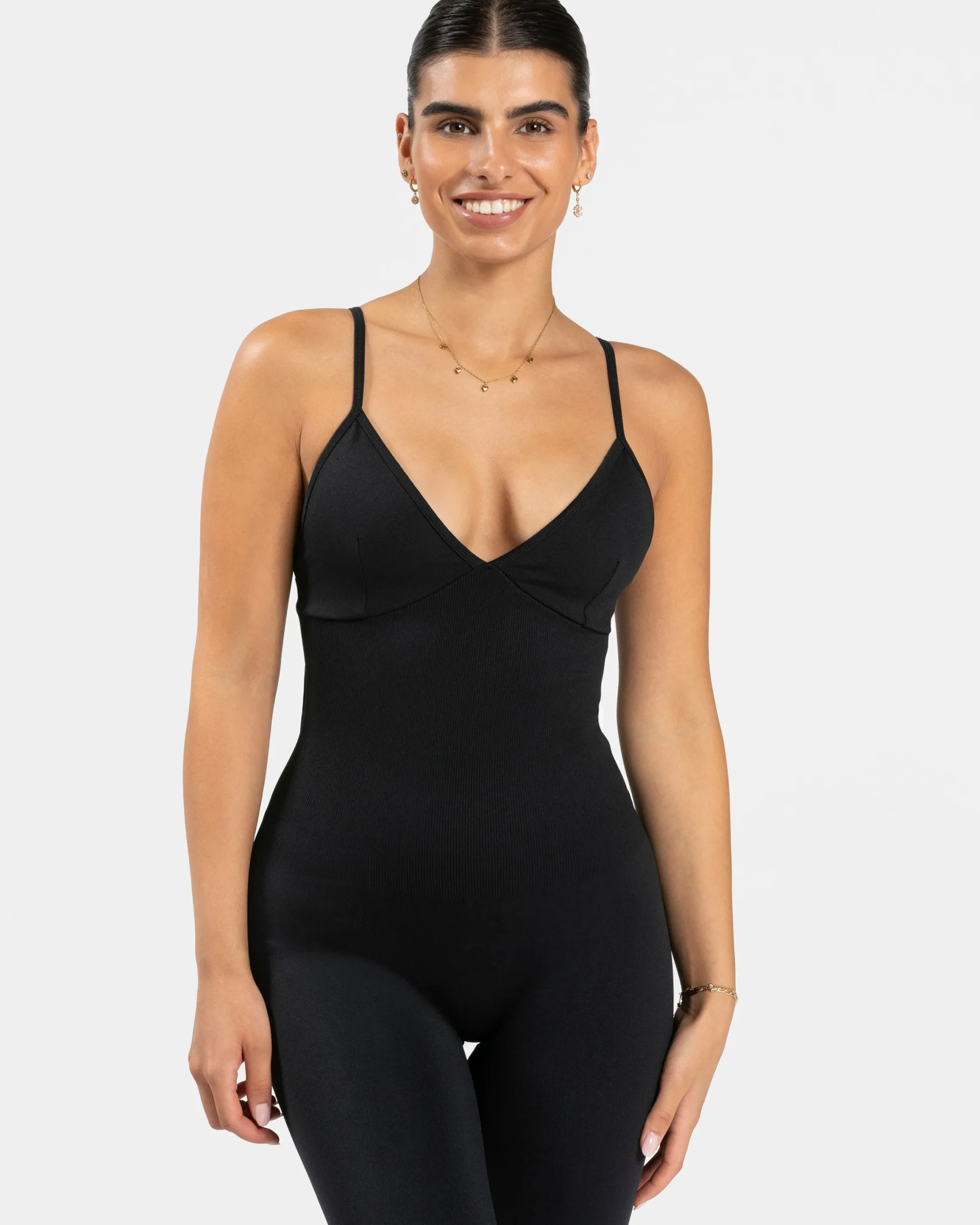 Sale Combinaison dos en V Covert scrunch Essence « Noir » Femme Combinaisons