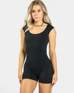 Hot Combi-short Femme Backless « noir » Femme Combinaisons