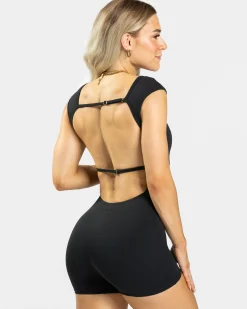 Hot Combi-short Femme Backless « noir » Femme Combinaisons