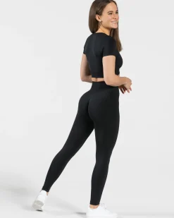 Clearance Crop Top Focus « noir » Femme Hauts | T-shirts