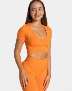 Fashion Crop Top Focus « orange » Femme Hauts | T-shirts