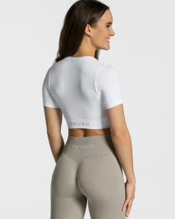 Fashion Crop Top Sensation « blanc » Femme Hauts | T-shirts
