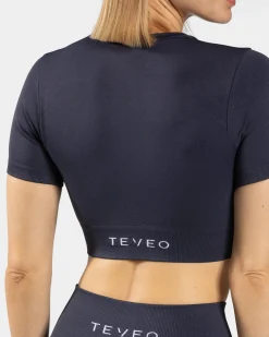 Hot Crop top Sensation « bleu foncé » Femme Hauts | T-shirts