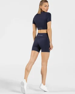 Hot Crop top Sensation « bleu foncé » Femme Hauts | T-shirts