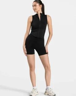 New Débardeur zippé Timeless Pro « noir » Femme Hauts