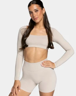 Hot Haut à manches longues Backless Femme « cream » Femme Hauts À Manches Longues