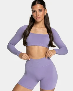 Discount Haut à manches longues Backless Femme « lavande » Femme Hauts À Manches Longues
