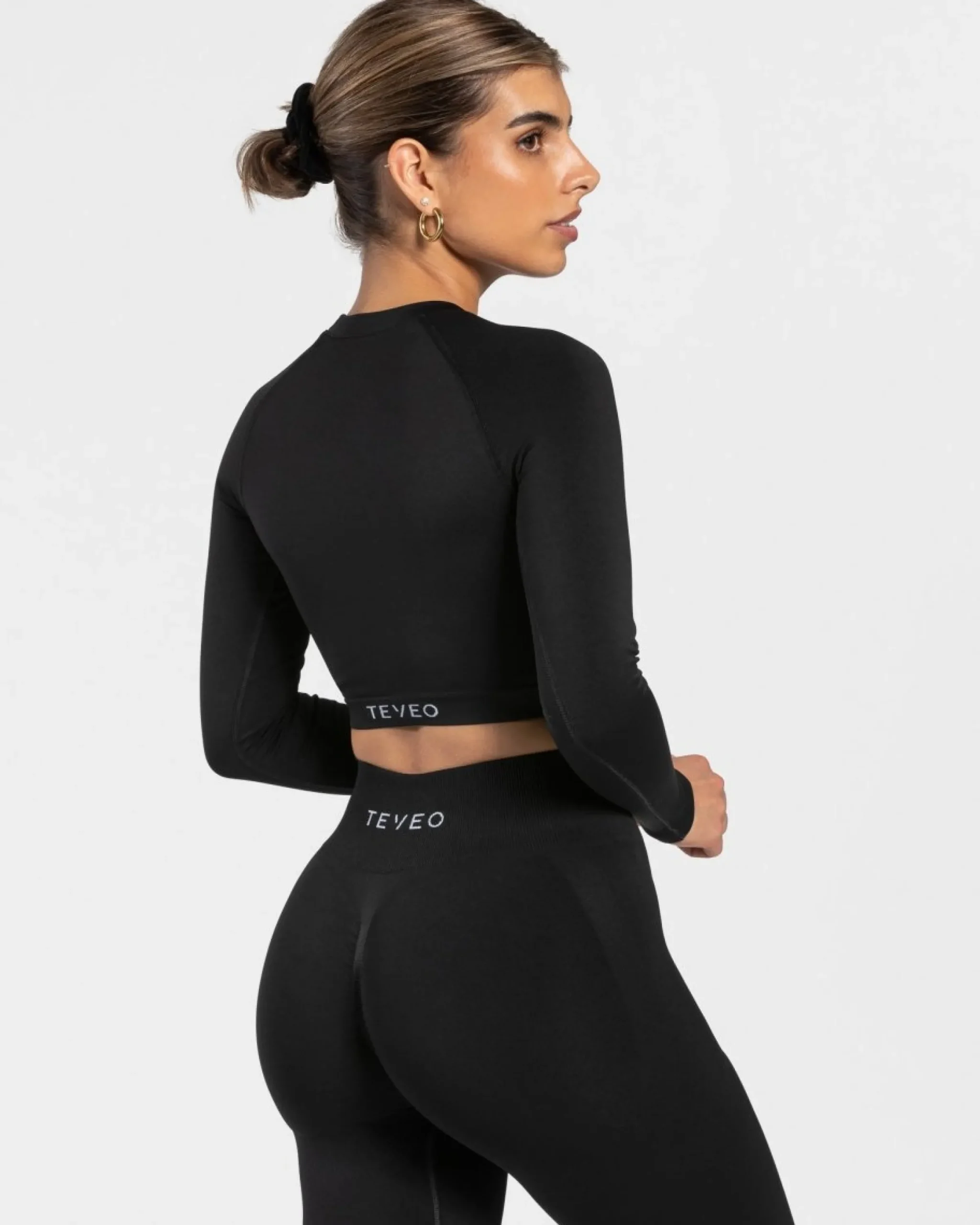Online Haut à manches longues Charming Cutout « noir » Femme Hauts À Manches Longues