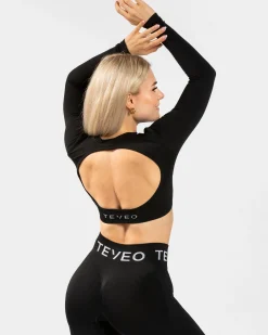 Online Haut à manches longues Everyday Cut Out « noir » Femme Hauts À Manches Longues