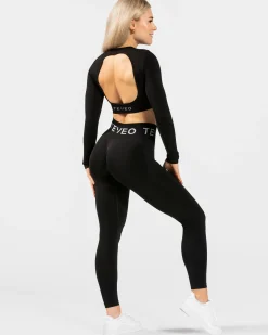 Online Haut à manches longues Everyday Cut Out « noir » Femme Hauts À Manches Longues