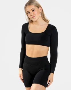 Clearance Haut à manches longues Femme Backless « noir » Femme Hauts À Manches Longues