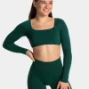 Sale Haut à manches longues Femme Backless « vert foncé » Femme Hauts À Manches Longues