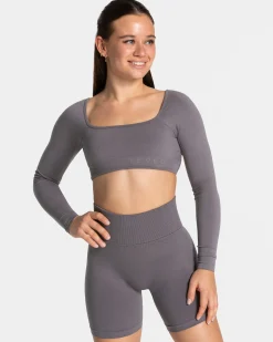 Discount Haut à manches longues Femme Backless « graphite » Femme Hauts À Manches Longues