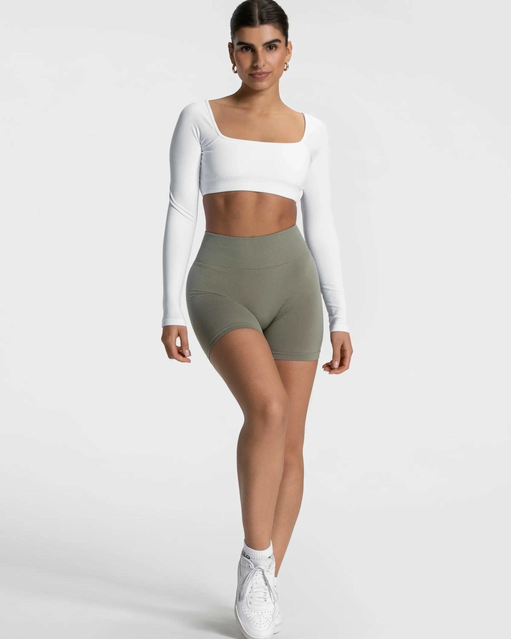 Fashion Haut à manches longues Femme Backless « blanc » Femme Hauts À Manches Longues