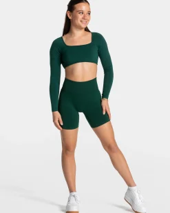 Sale Haut à manches longues Femme Backless « vert foncé » Femme Hauts À Manches Longues