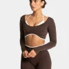 Sale Haut à manches longues Ignite « Espresso » Femme Hauts À Manches Longues