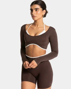 Sale Haut à manches longues Ignite « Espresso » Femme Hauts À Manches Longues