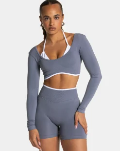 New Haut à manches longues Ignite « argenté » Femme Hauts À Manches Longues