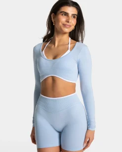 Best Haut à manches longues Ignite « bleu layette » Femme Hauts À Manches Longues