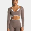 Fashion Haut à manches longues Ignite « moka » Femme Hauts À Manches Longues