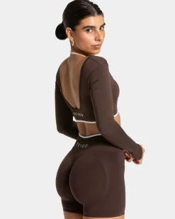 Sale Haut à manches longues Ignite « Espresso » Femme Hauts À Manches Longues