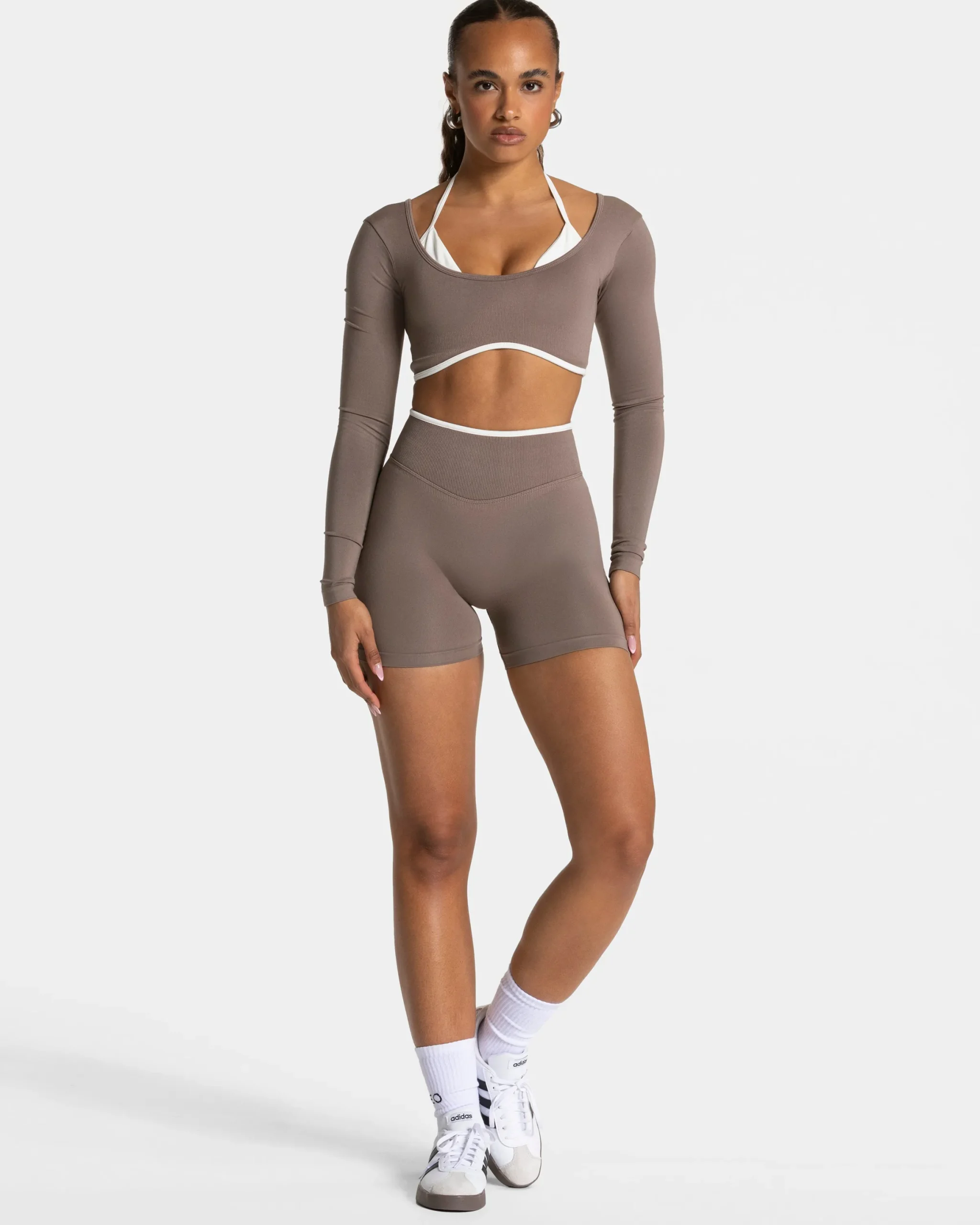 Fashion Haut à manches longues Ignite « moka » Femme Hauts À Manches Longues