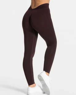 Clearance Legging dos en V Covert scrunch Essence « Merlot » Femme Leggings