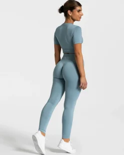 Fashion Legging Sensation « bleu acier » Femme Leggings