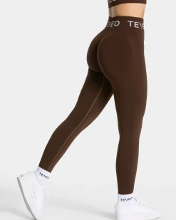 Fashion Legging Signature Scrunch « marron foncé » Femme Leggings