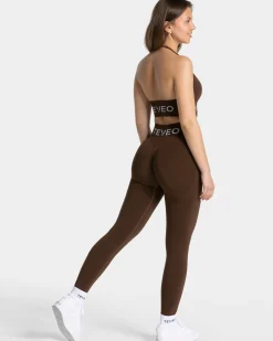 Fashion Legging Signature Scrunch « marron foncé » Femme Leggings