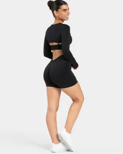 Clearance Short dos en V Covert scrunch Essence « Noir » Femme Shorts